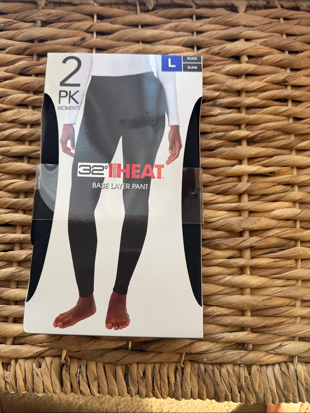 Women's Black Base Layer Pant - 2 Pack 32 degree